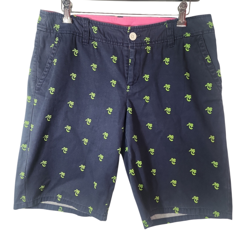 Lilly Pulitzer Palm Beach Fit Chino/ Bermuda Navy Blue Shorts. 10 - Picture 1 of 12